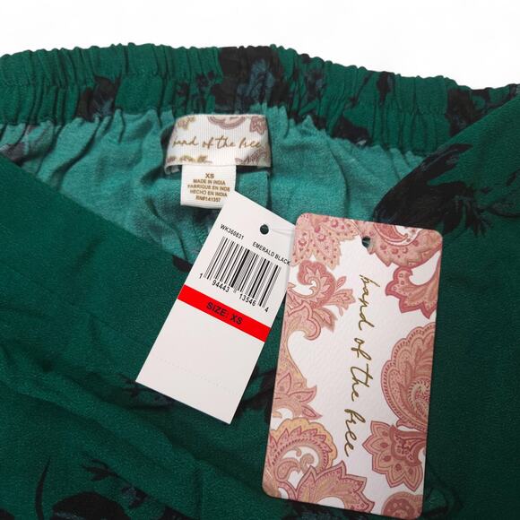 NWT Band of the Free Etta Floral Midi Skirt XS 2 Emerald Green Boho Romantic - Picture 7 of 10